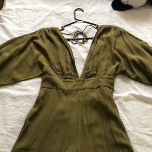 & other stories olive green jumpsuit